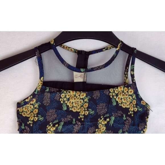 Girls Daisy Dress Sleeveless Black Full Skirt Floral Princes Kidcore Easter - Picture 2 of 10